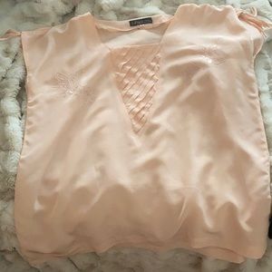Vintage pink 100% silk top